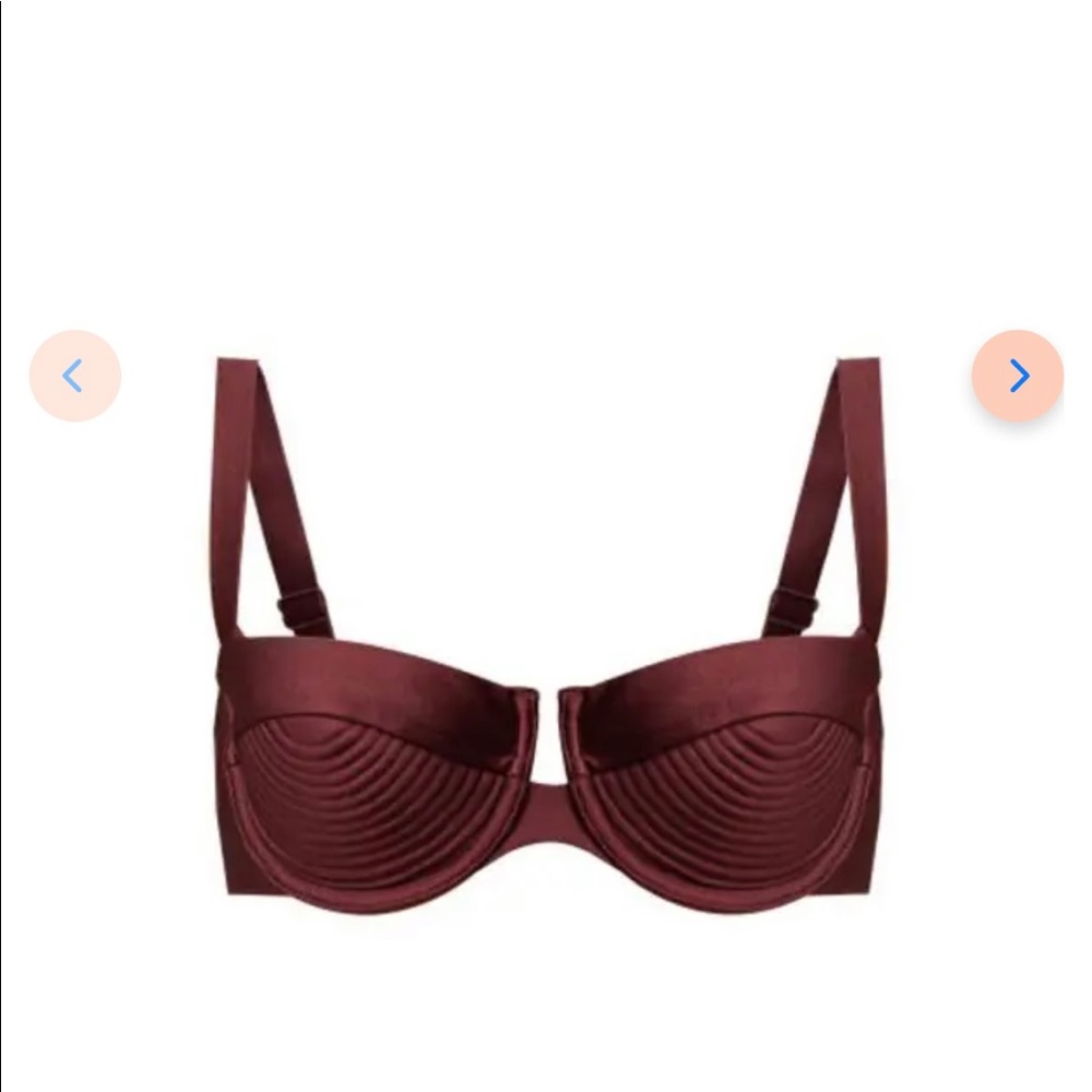 Zimmermann's 1960's-style burgundy Juniper bikini top